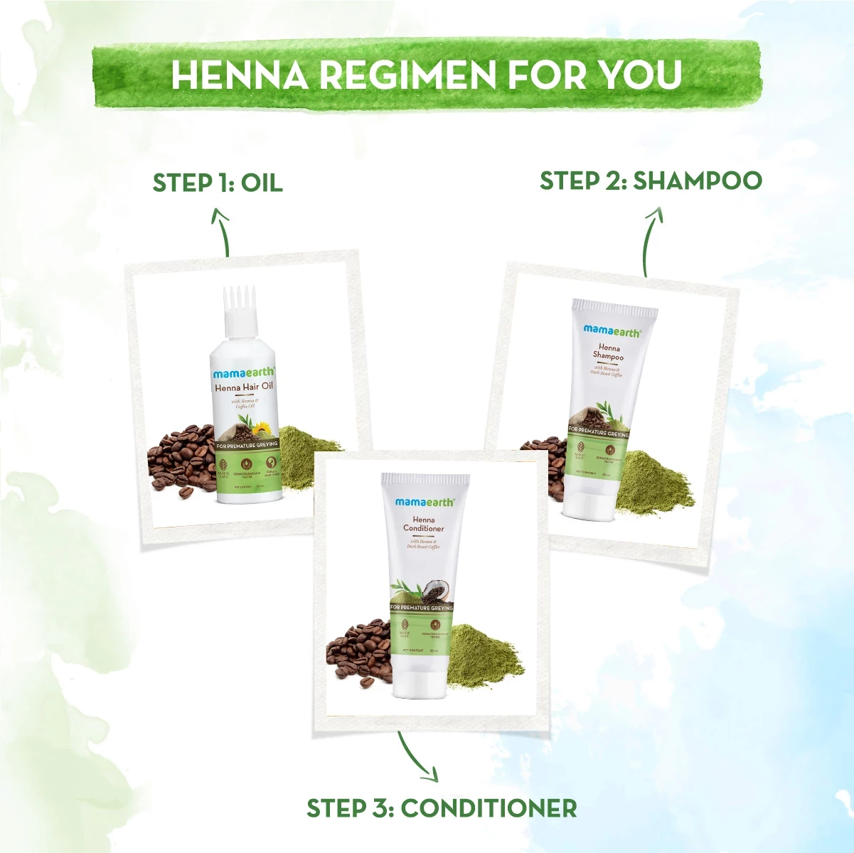 Henna Shampoo with Henna and Deep Roast Coffee for Premature Greying, 20 ml-5.webp